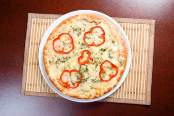 Fast food Pizza.Natural form foods.  Shot in a studio