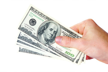 Money in hands