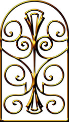 Ornament for lattice or door