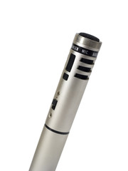 Mic on white background without foam windscreen.