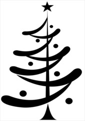 christmas tree isolated on white