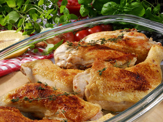 Hähnchenteile angebraten