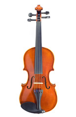 violin isolated against white background