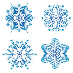 Vector illustration of Christmas snowflake ornament pattern.