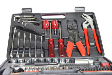 black box with instrument on white background