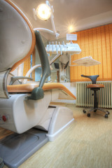 Modern Dentist's chair in a medical room