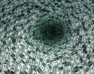 dollar's flow in black hole