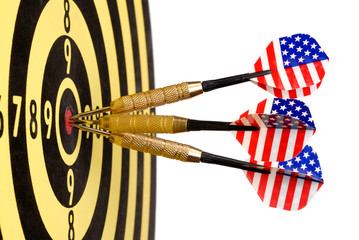 Isolated target and darts