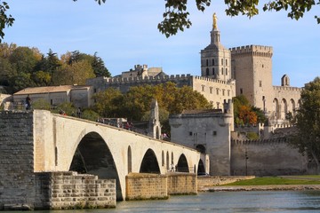 Pont d'Avignon et palais des Papes