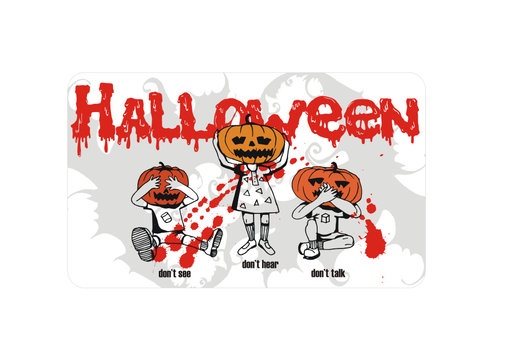 Kids in Halloween scaring costume
