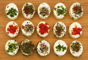 white cheese delicacy on bamboo board