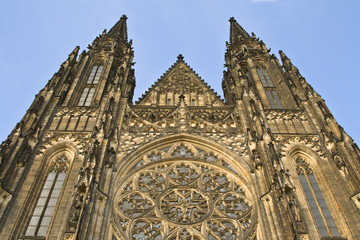 Fototapeta na wymiar Impressive image of the architecture of St.Vitus Cathedral