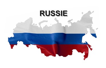 Drapeau carte russe