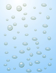 Blue water with bubbles vector illustration