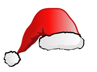 Santa's hat isolated on white