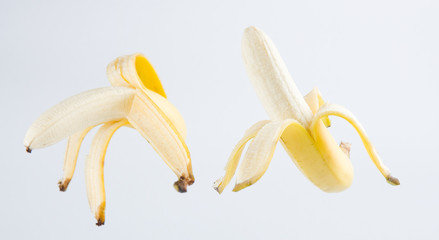 Ripe banana isolated on white background