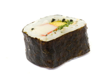 Detail in Macro Shot of Japanese Sushi .