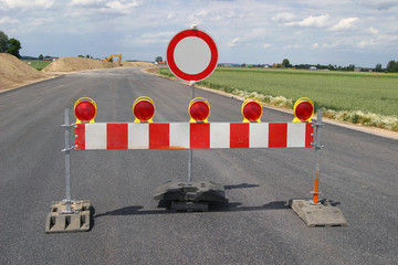 Baustelle einer Umfahrungsstrasse