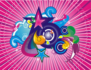 Fototapeta premium color shapes vector illustration