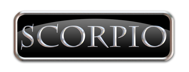 Boton con las letras del signo zodiacal Escorpio