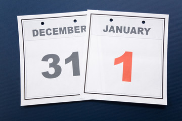New Year, calendar date January 1 for background