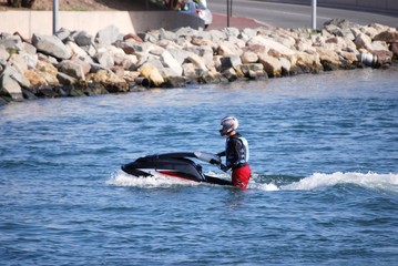 Naklejka premium Jet ski de profil