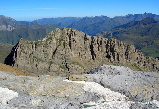 Le Pic des sarradet depuis al Br&ecirc;che de Roland