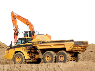 Large dump truck