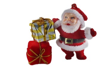 Nicolaus from presents on white background