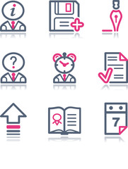 Color contour web icons, set 2