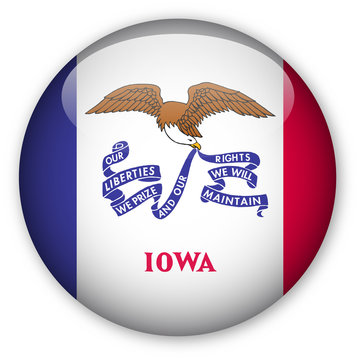 Iowa flag button