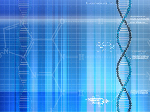 Digitally Generated background of Deoxyribo Nucleic Acid