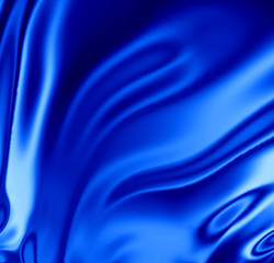 Obraz premium Blue drapes with some smooth folds in it