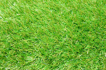 close-up of artificial green grass