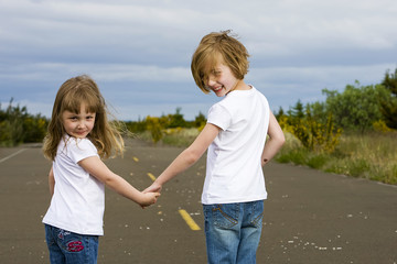 kids holding hands
