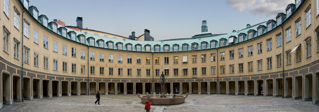 Fountain in an internal Courtyard in the Stockholm center