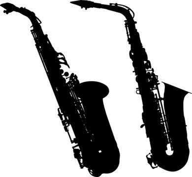 silhouettes saxophone