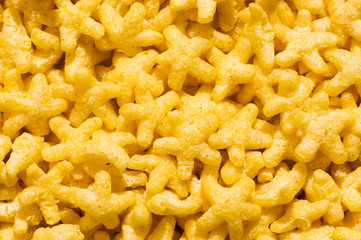 Close up of italian pasta -  star shaped