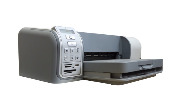 ink-jet printer A4. Isolated on white with clipping path