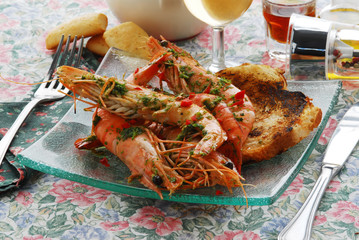 Mazzancolle saltate - Secondi di pesce - Ricette del Veneto