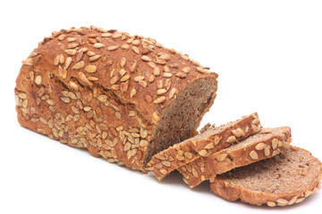 Loafs of black bread with sunflower seeds of Alto-Adige