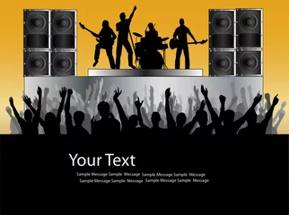 Photo sur Plexiglas Groupe de musique Flyer de vecteur de concert de rock