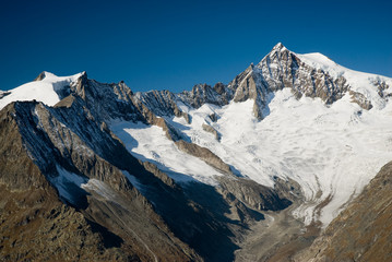 Fototapeta premium aletschorn, view from eggishorn, wallis, switzerland.