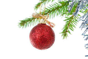Christmas Tree Ornament isolated on white background