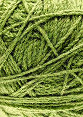 Close up of woolen knittin ball