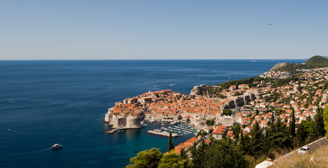 Naklejka na ściany i meble View of Dubrovnik, old town in Croatia