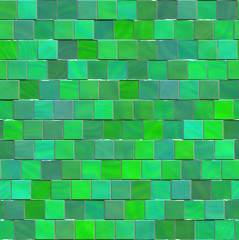 Illustration of the green mosaic background