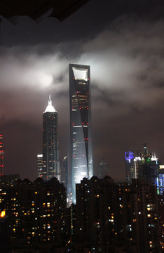 Shanghai newest skyline addition at night
