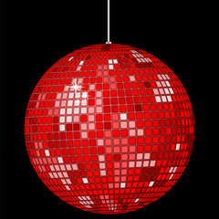 Red disco ball