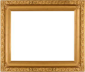 Empty Gold photo frame.